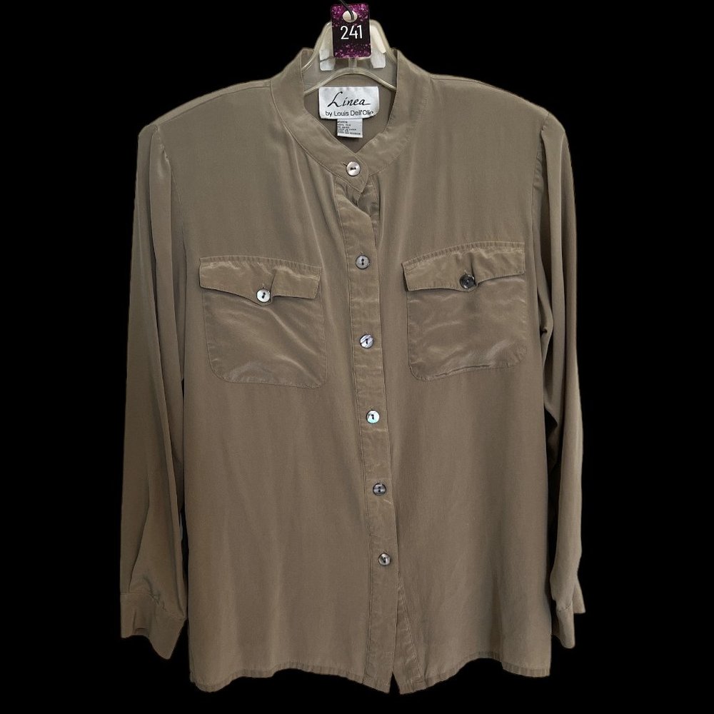 241 LINEA 100% SILK BLOUSE M